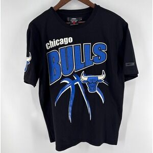 Chicago Bulls NBA Basketball Pro Standard Embroidered Black T Shirt Size M